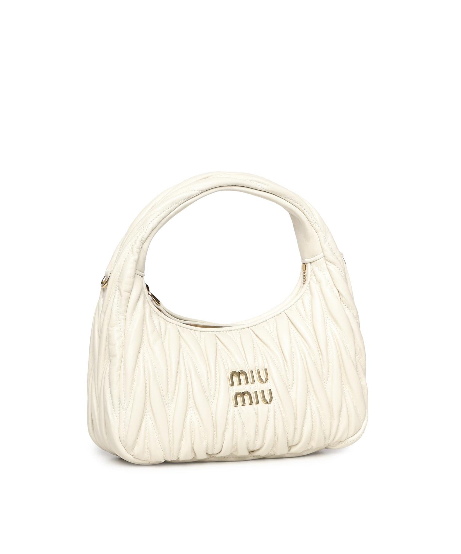 Borsa hobo Wander in nappa matelassé 5BC125 AN88F0009 MIU MIU 