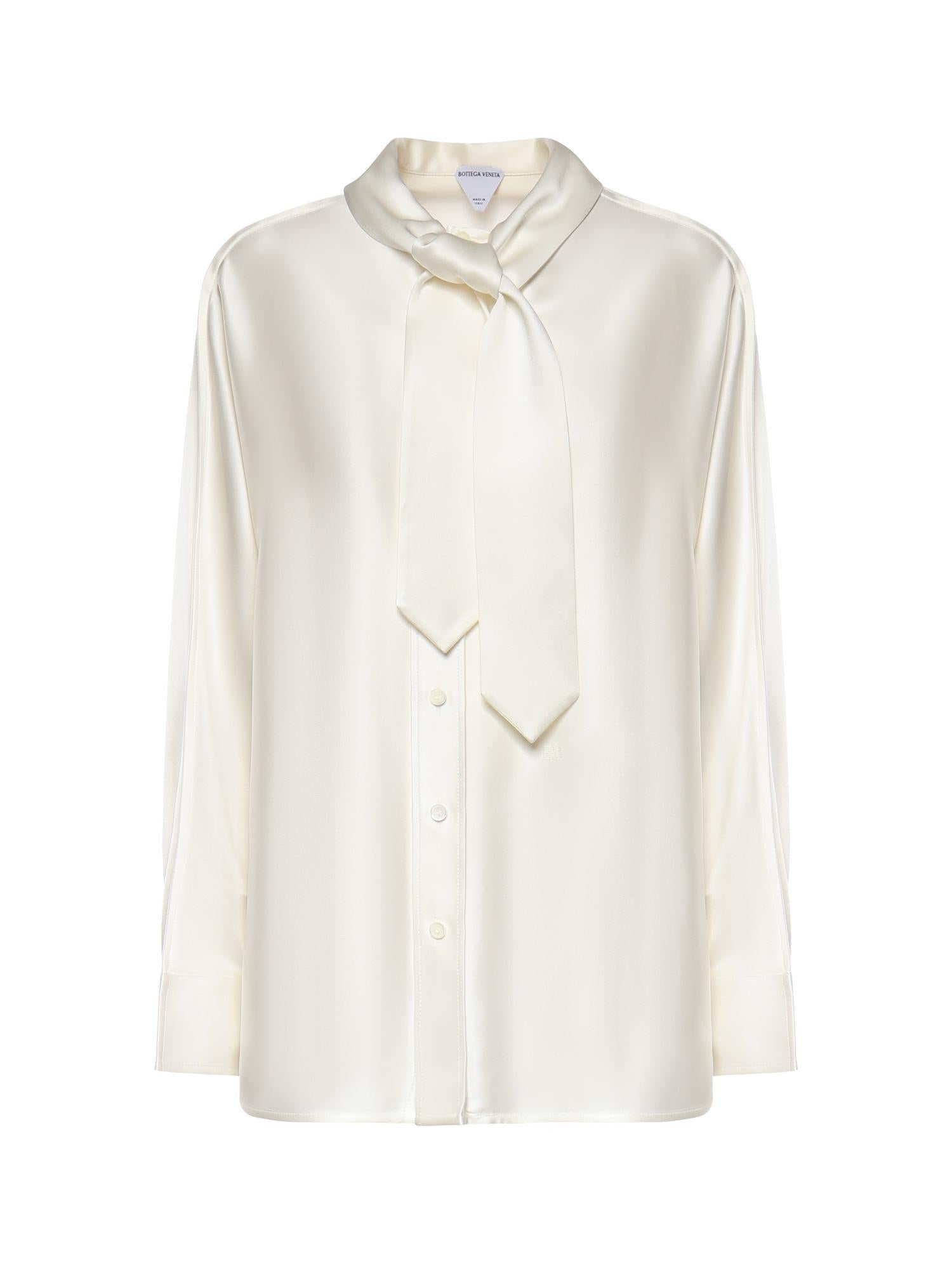 Camicia in satin di seta fluida 862348 V6H109071 BOTTEGA VENETA 