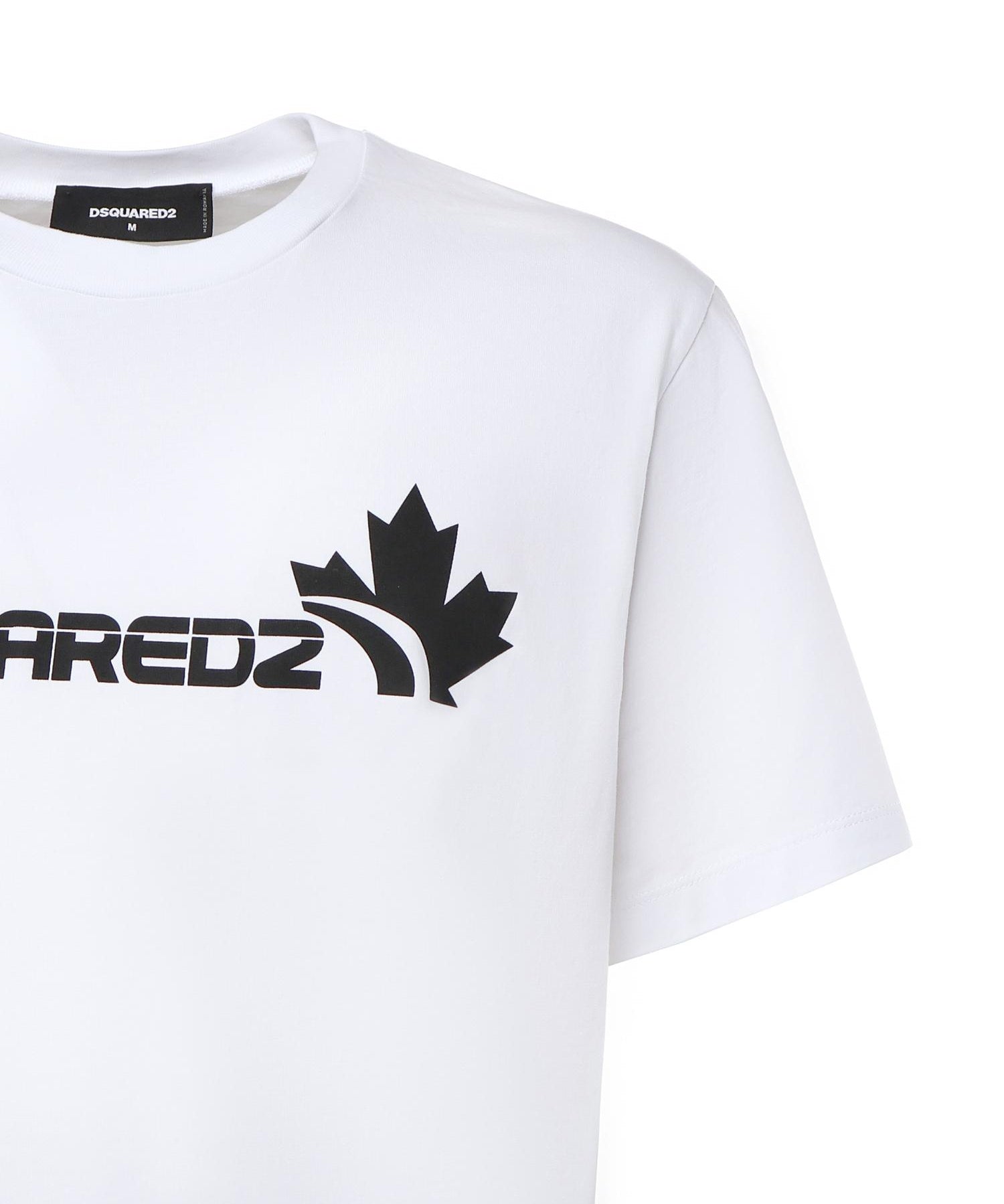 T-shirt in cotone con logo S71GD1629 D20020100 DSQUARED2 