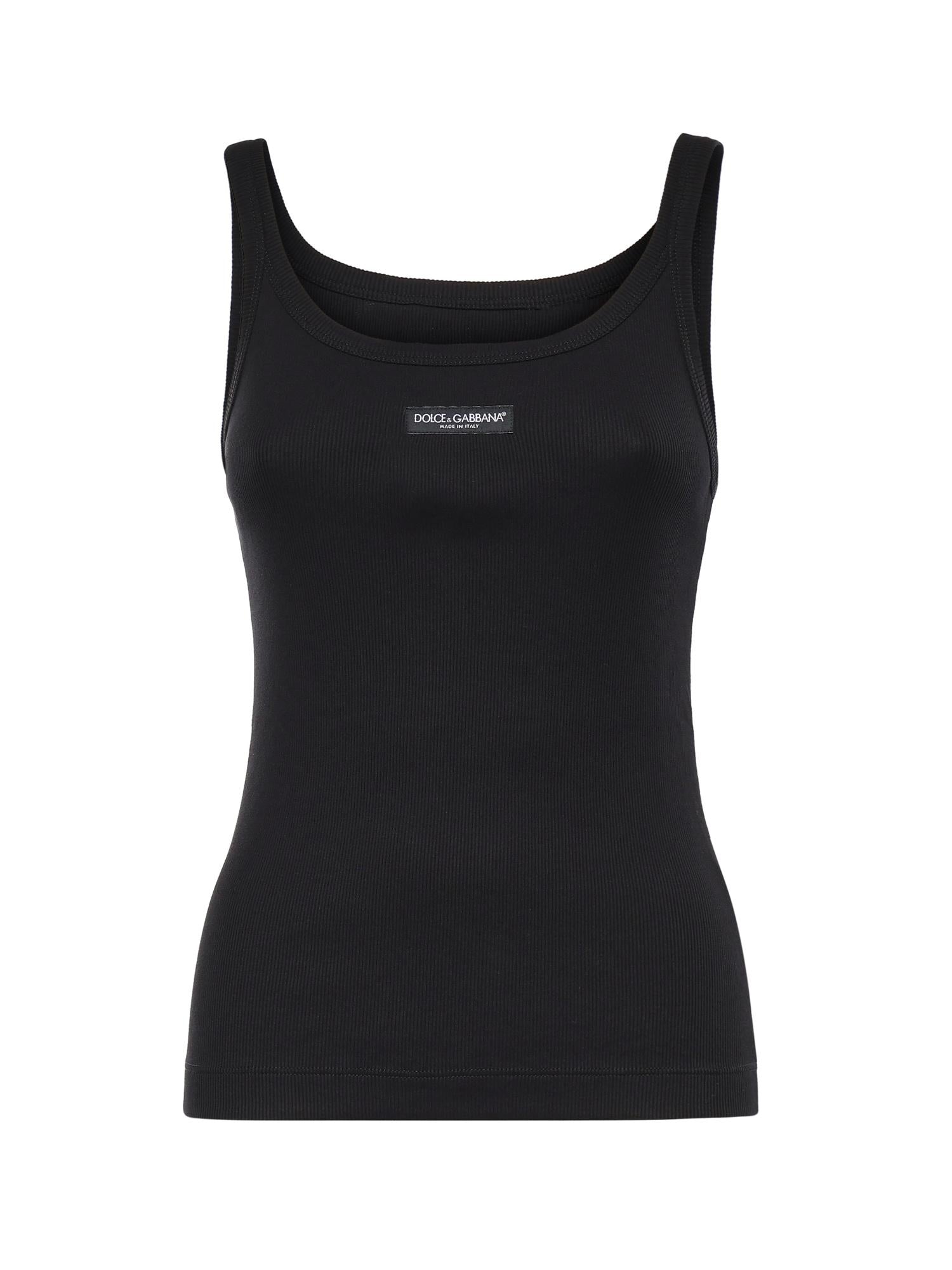 Canotta in cotone a coste F8W45T FU7AVN0000 DOLCE & GABBANA 