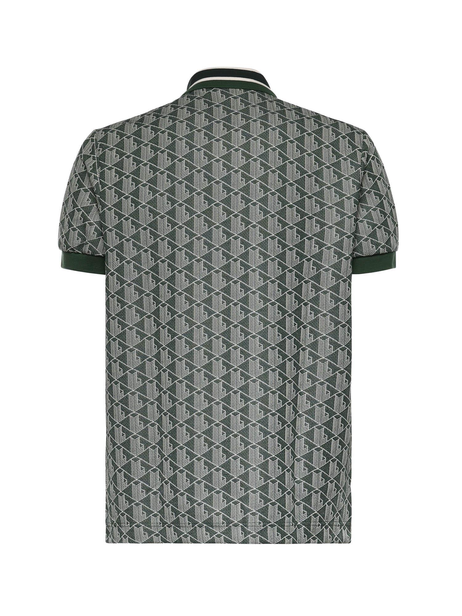 Polo in jacquard con monogramma DH1417 D1R LACOSTE 