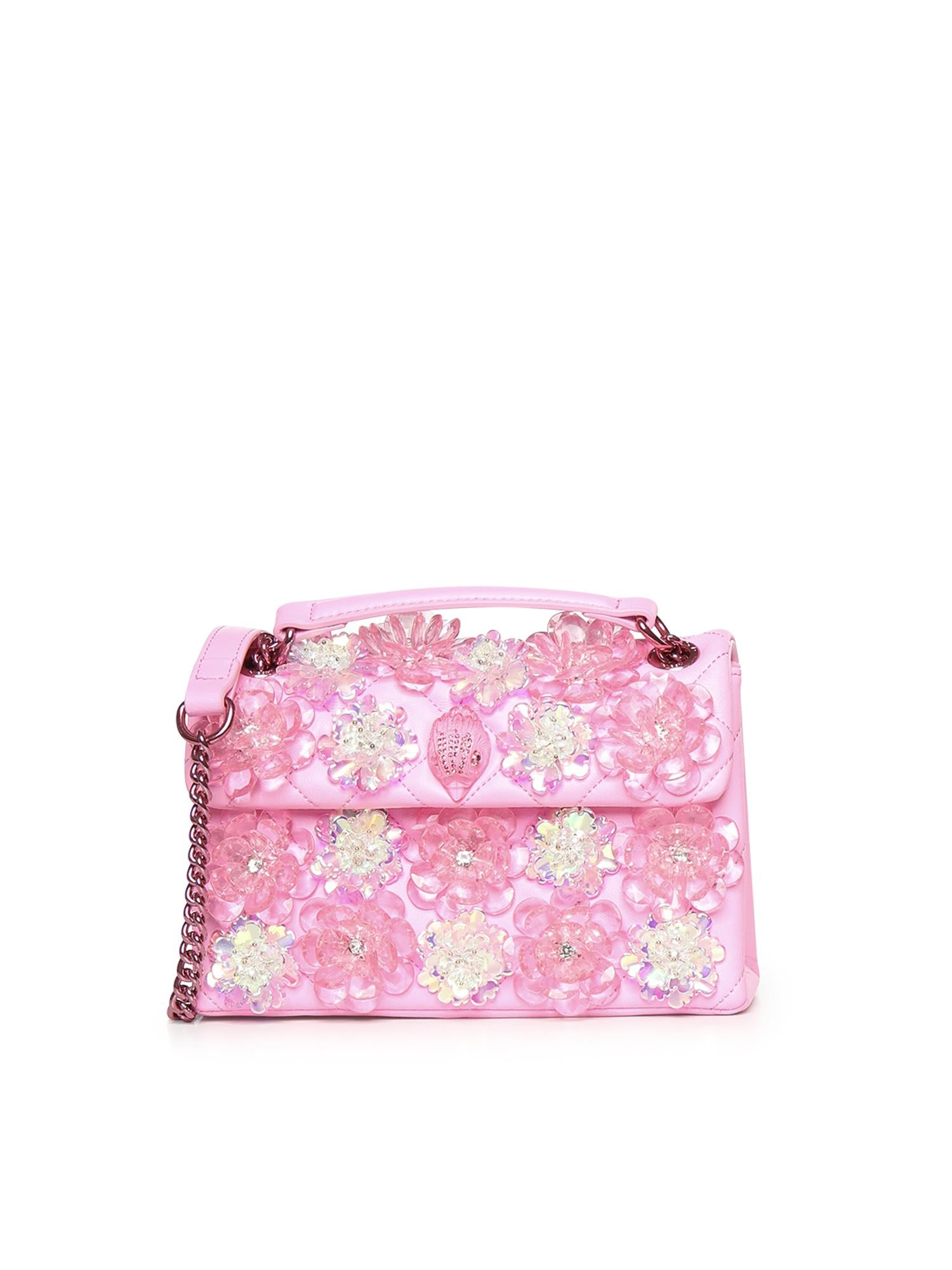 Borsa Kensington in pelle con cristalli 4373598109 PINK KURT GEIGER 