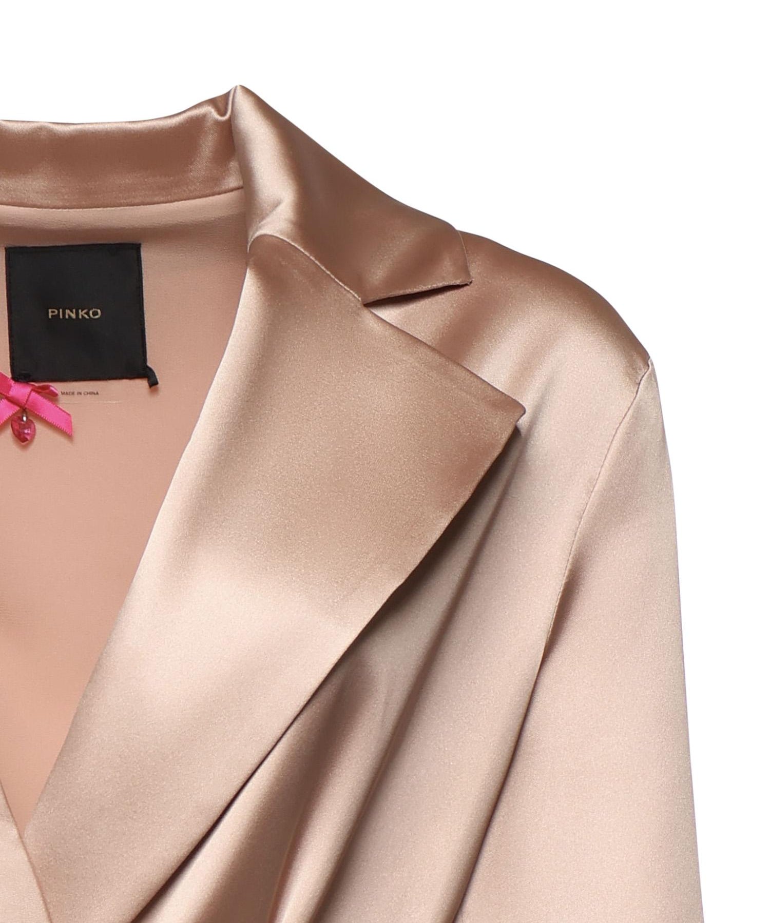 Trench in satin con frange 106431 A33DQ35 PINKO 