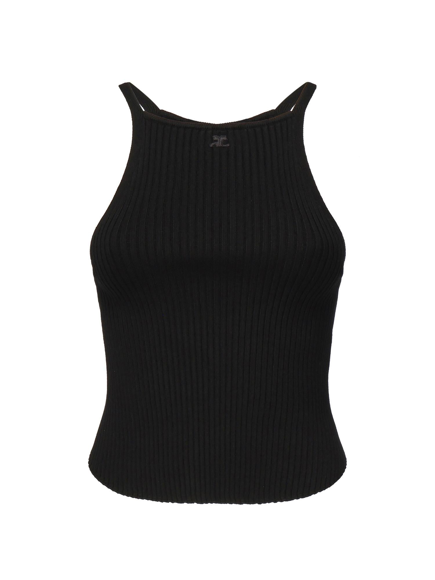 Top in maglia a coste<BR/> 325MT0450FI0001 9999 COURREGES 
