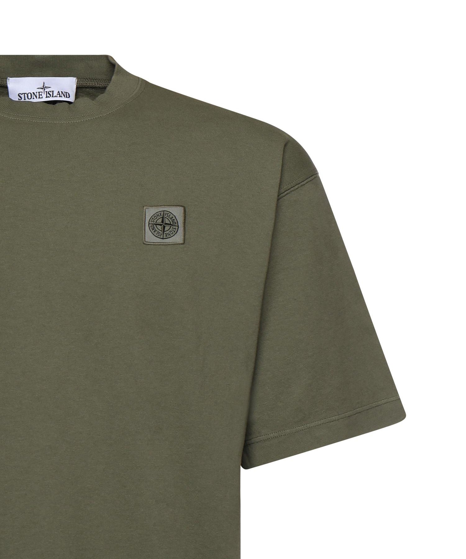 T-shirt con patch Compass in jersey di cotone L1S152100030 S0115V005G STONE ISLAND 