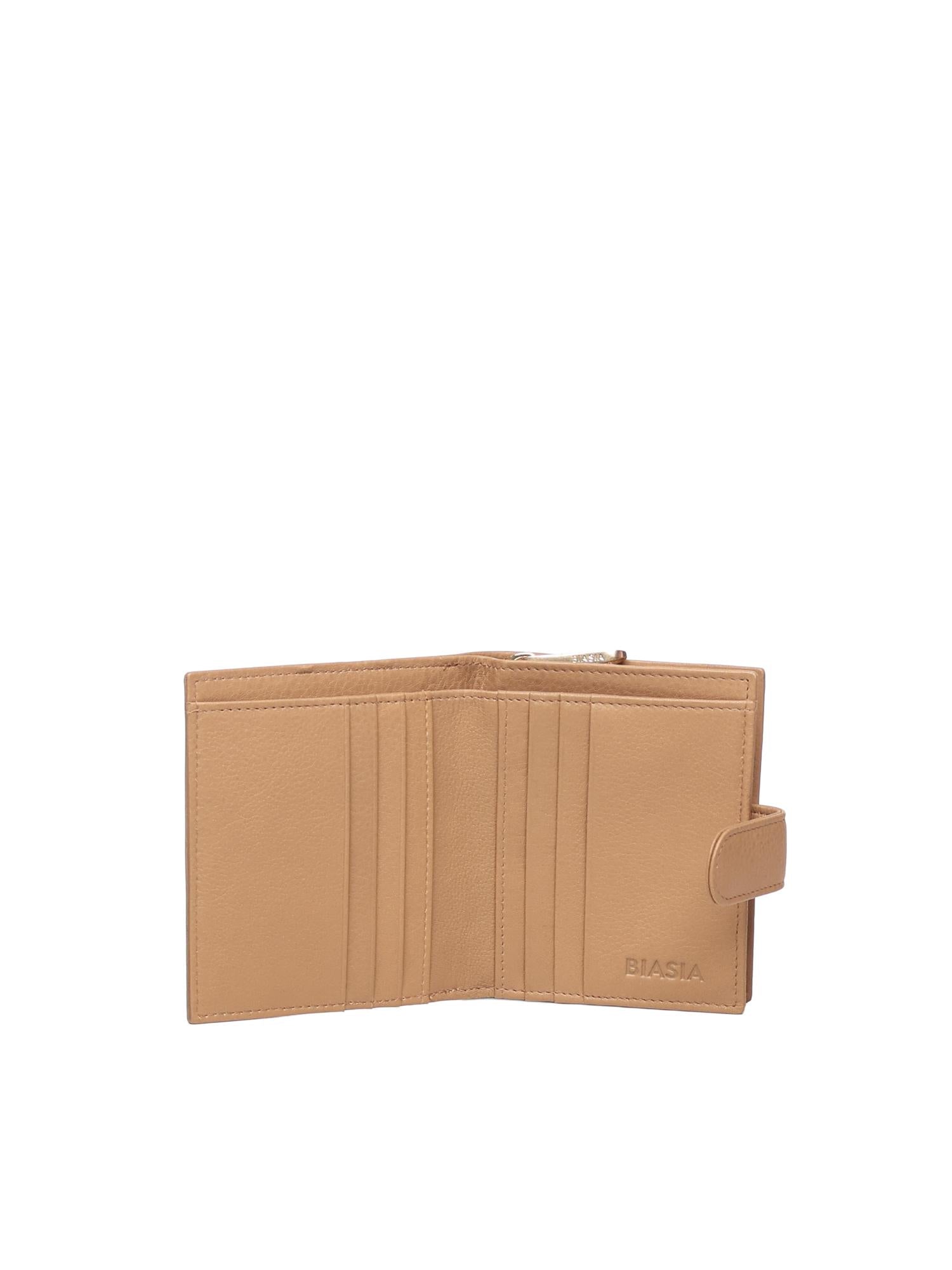 Portafoglio con logo in pelle BIPP9FF215 CAMEL BIASIA 