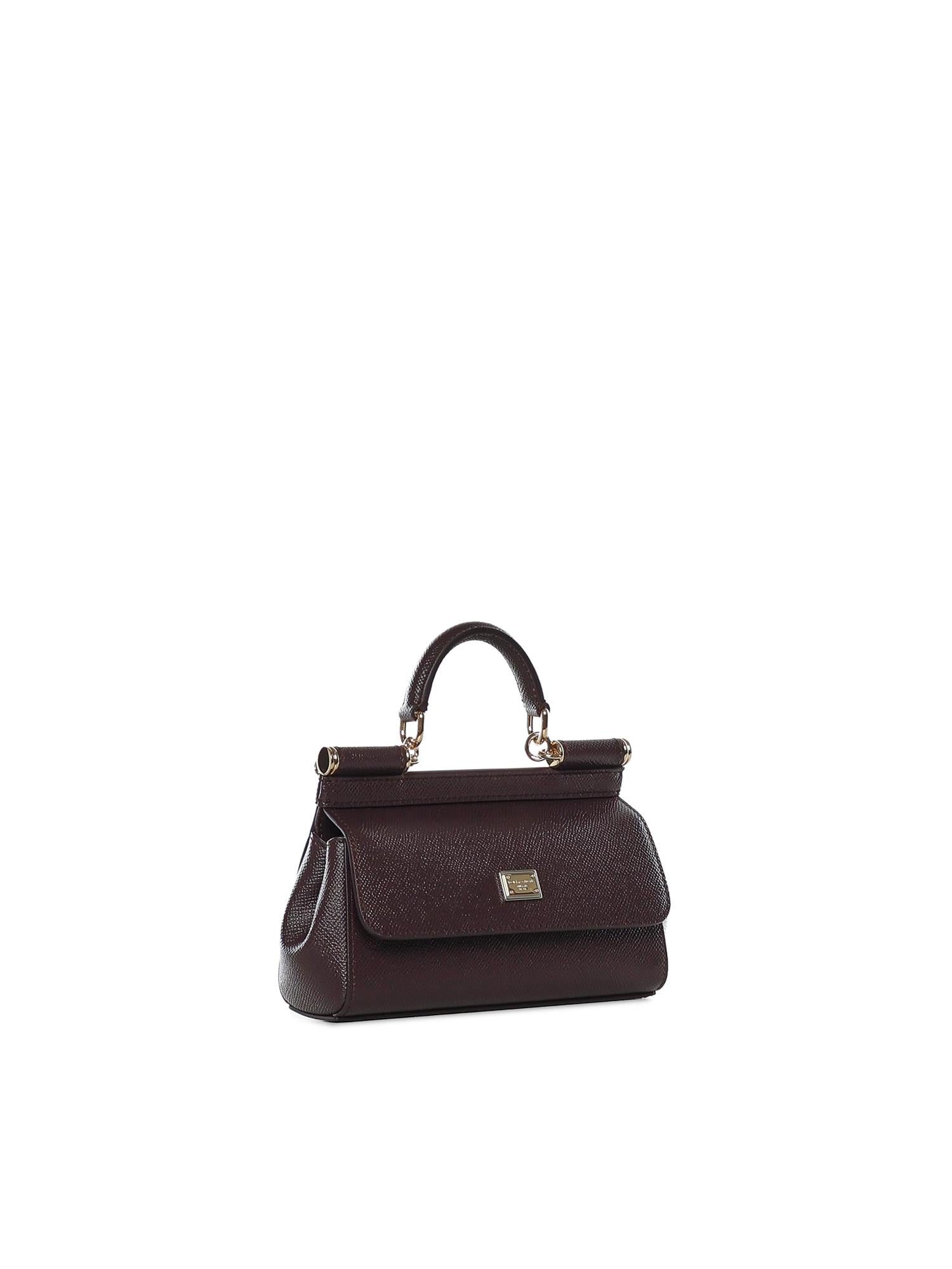 Borsa a mano Sicily mini in pelle di vitello Dauphine BB7116 B10018M073 DOLCE & GABBANA 