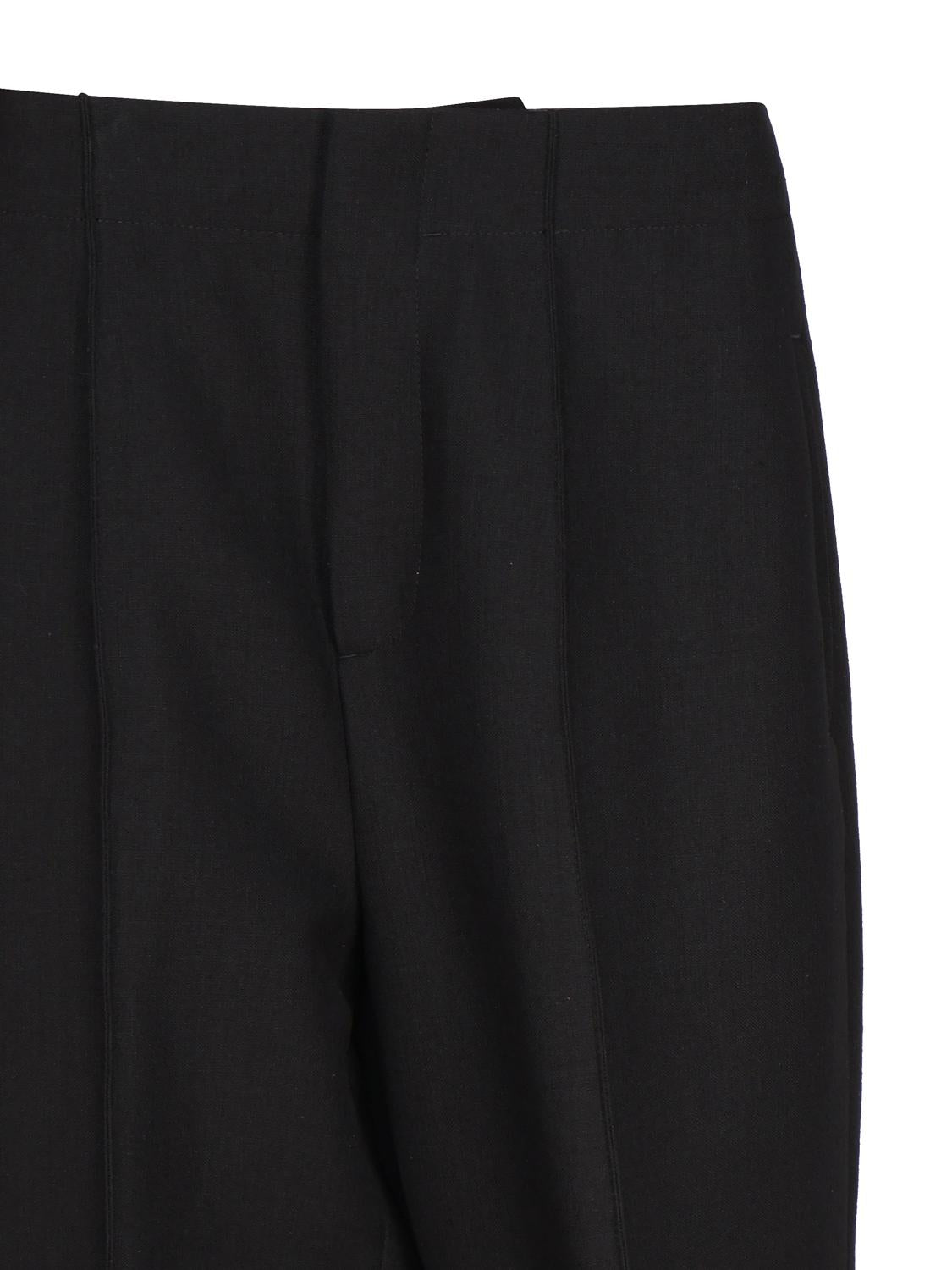 Pantaloni con staffa in cotone strutturato 736493 V3F901000 BOTTEGA VENETA 