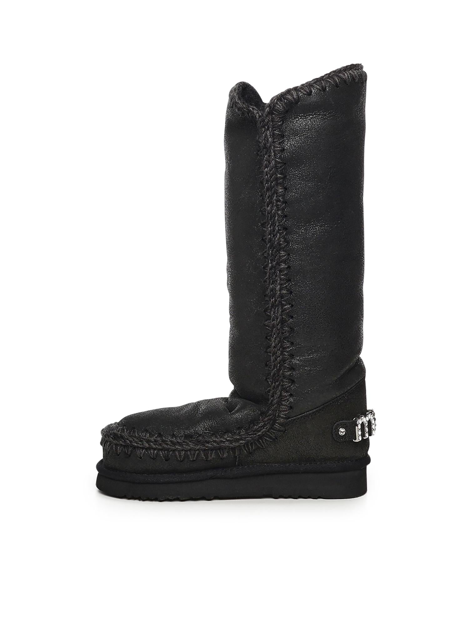 Stivali Eskimo 40 rhinestones logo MUFW101052B CBKG MOU 