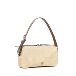Borsa a spalla in rafia con logo 106661 A391HH2O PINKO 