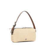 Borsa a spalla in rafia con logo 106661 A391HH2O PINKO 