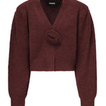 Cardigan in maglia con maniche a sbuffo 114276 2734 ROTATE 