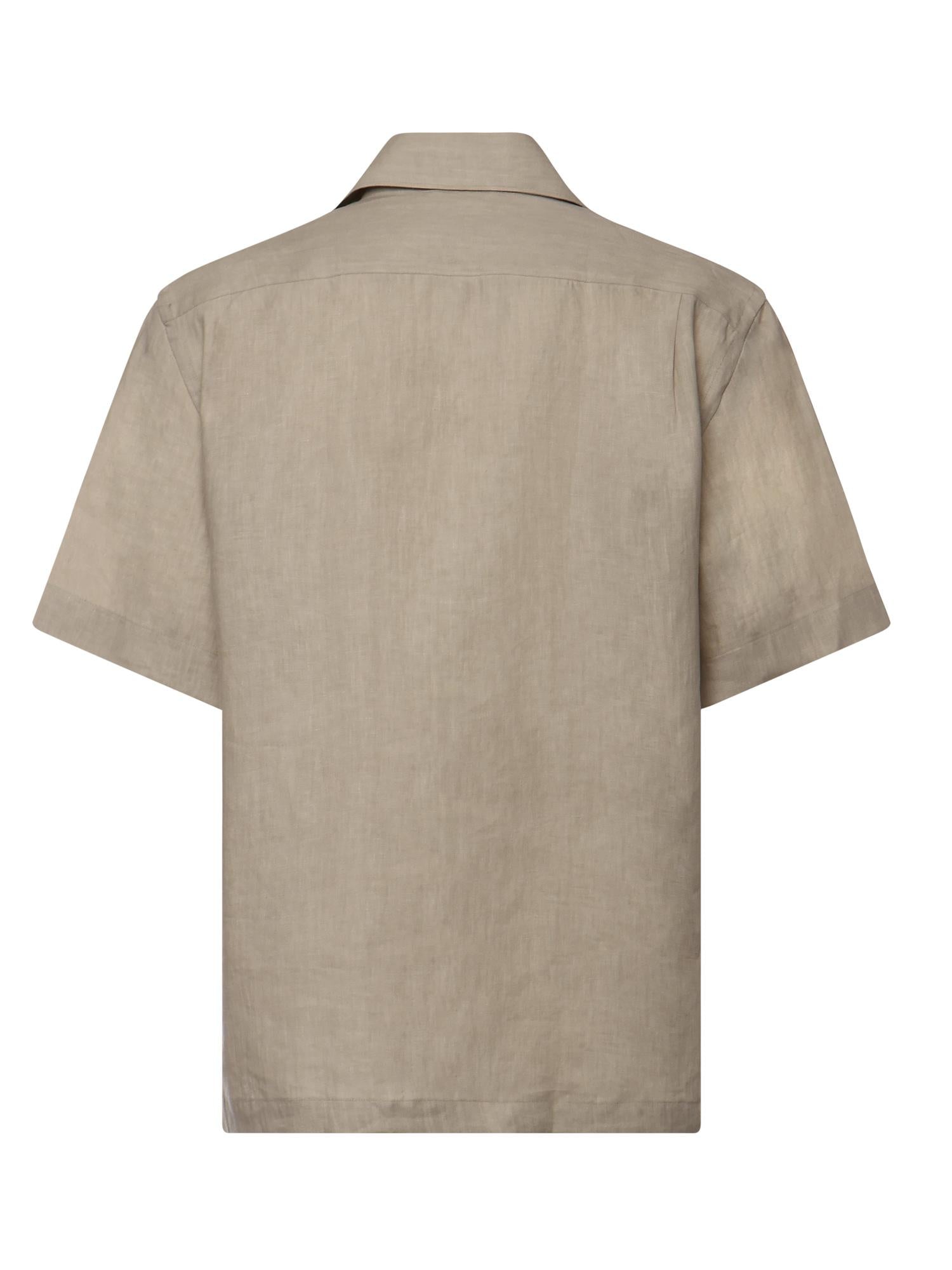 Camicia da bowling in lino M75CAMK09TES0I139 02NN ELEVENTY 