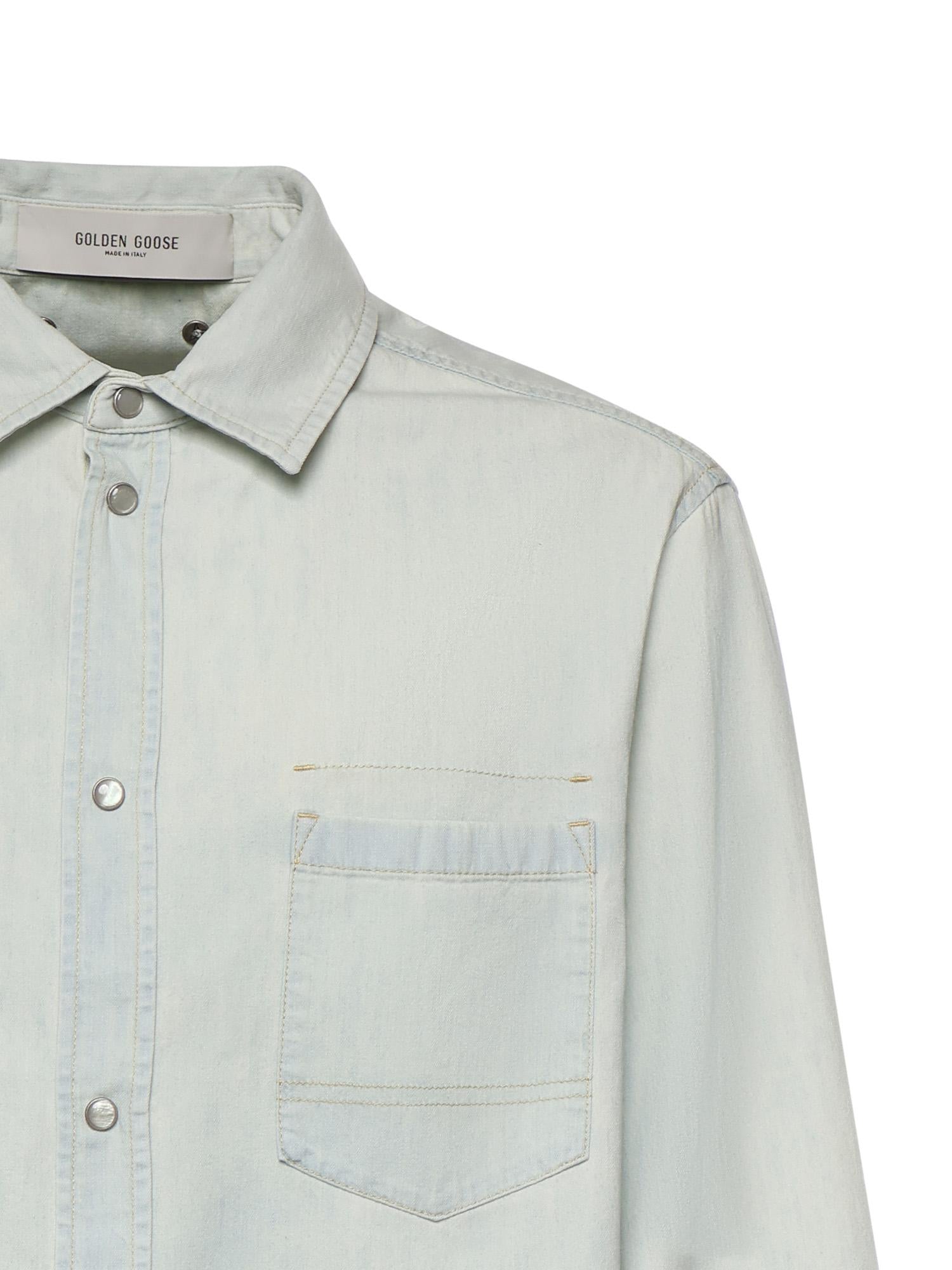 Overshirt in denim GMP02519 P00235950491 GOLDEN GOOSE 