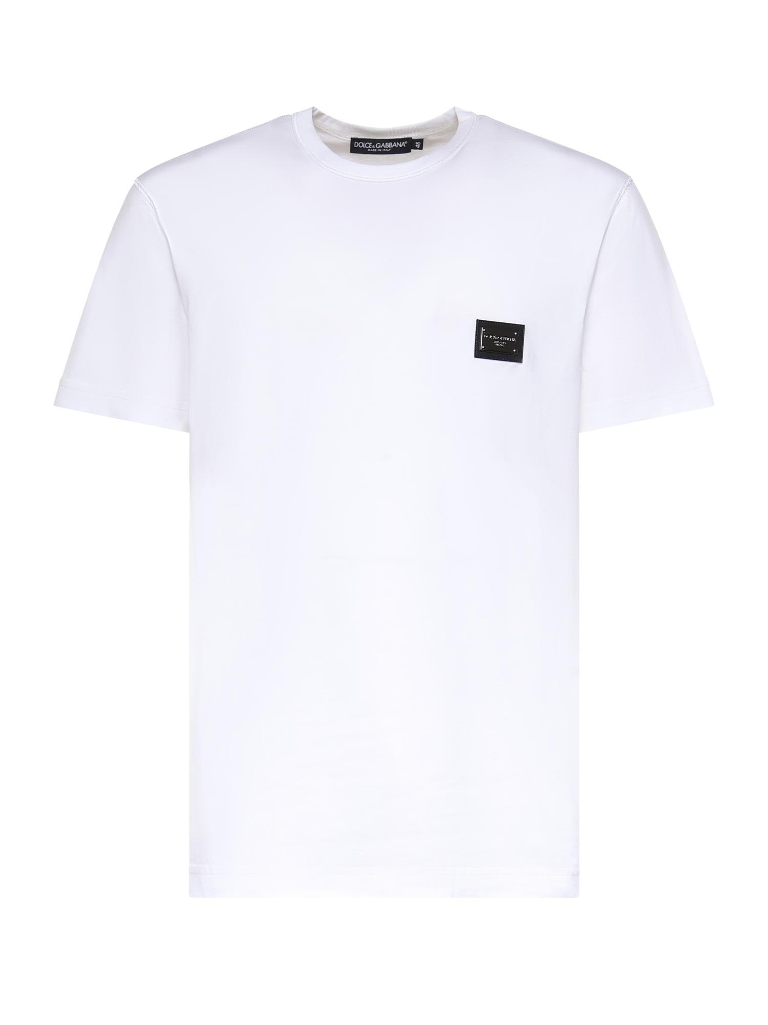 T-shirt in jersey di cotone con logo G8PT1T G7P1BW0800 DOLCE & GABBANA 
