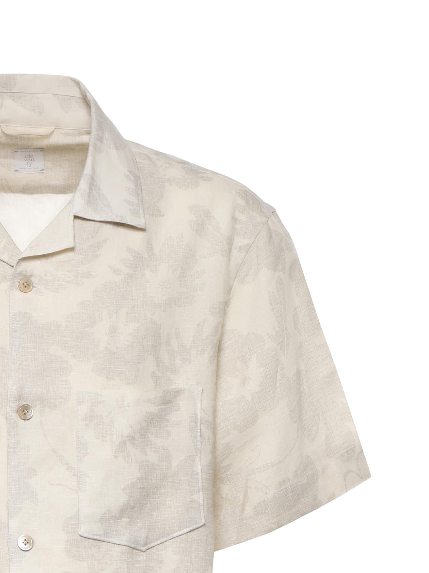 Camicia da bowling in lino M75CAMK09TES0M168 02-02 ELEVENTY 
