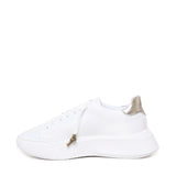 Sneakers Nemesis in nappa con riporto in pelle color oro pe 2021 NEMESIS 2 NAPPAWHITE/GOLD GIULIANO GALIANO 