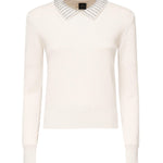 Maglia con colletto e strass<BR/><BR/> 105530 A2S4I23 PINKO 