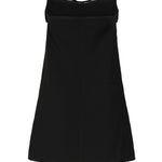 Mini abito a fascia in crepe RS25121S BL SELF-PORTRAIT 