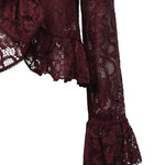 Top in pizzo con volant PF26102T BU SELF-PORTRAIT 