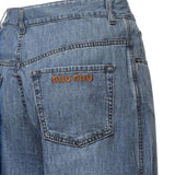 Jeans in chambray con logo GWP394 193KF0013 MIU MIU 