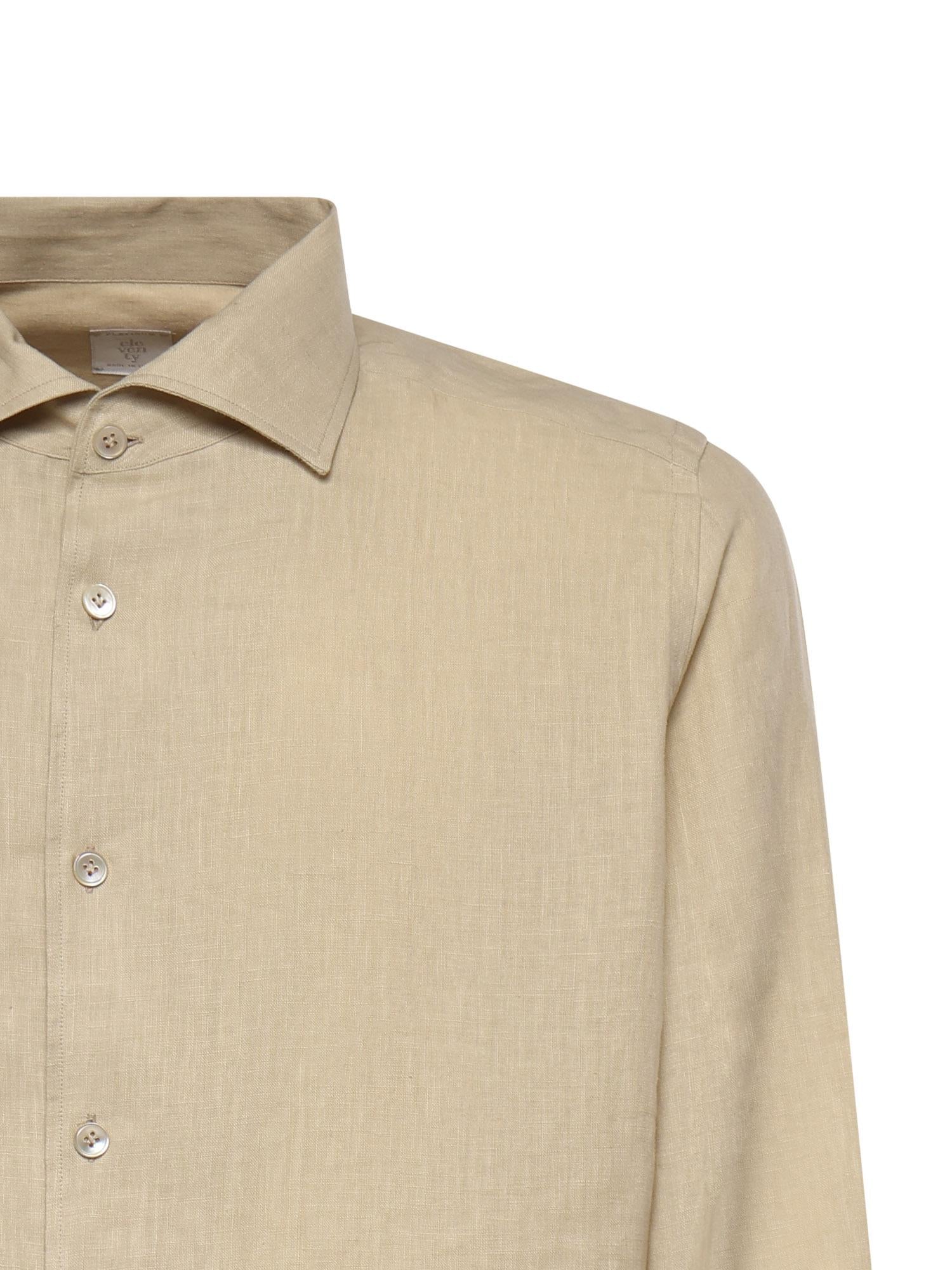 Camicia in lino M75CAMJ12USATES0I139 102 ELEVENTY 