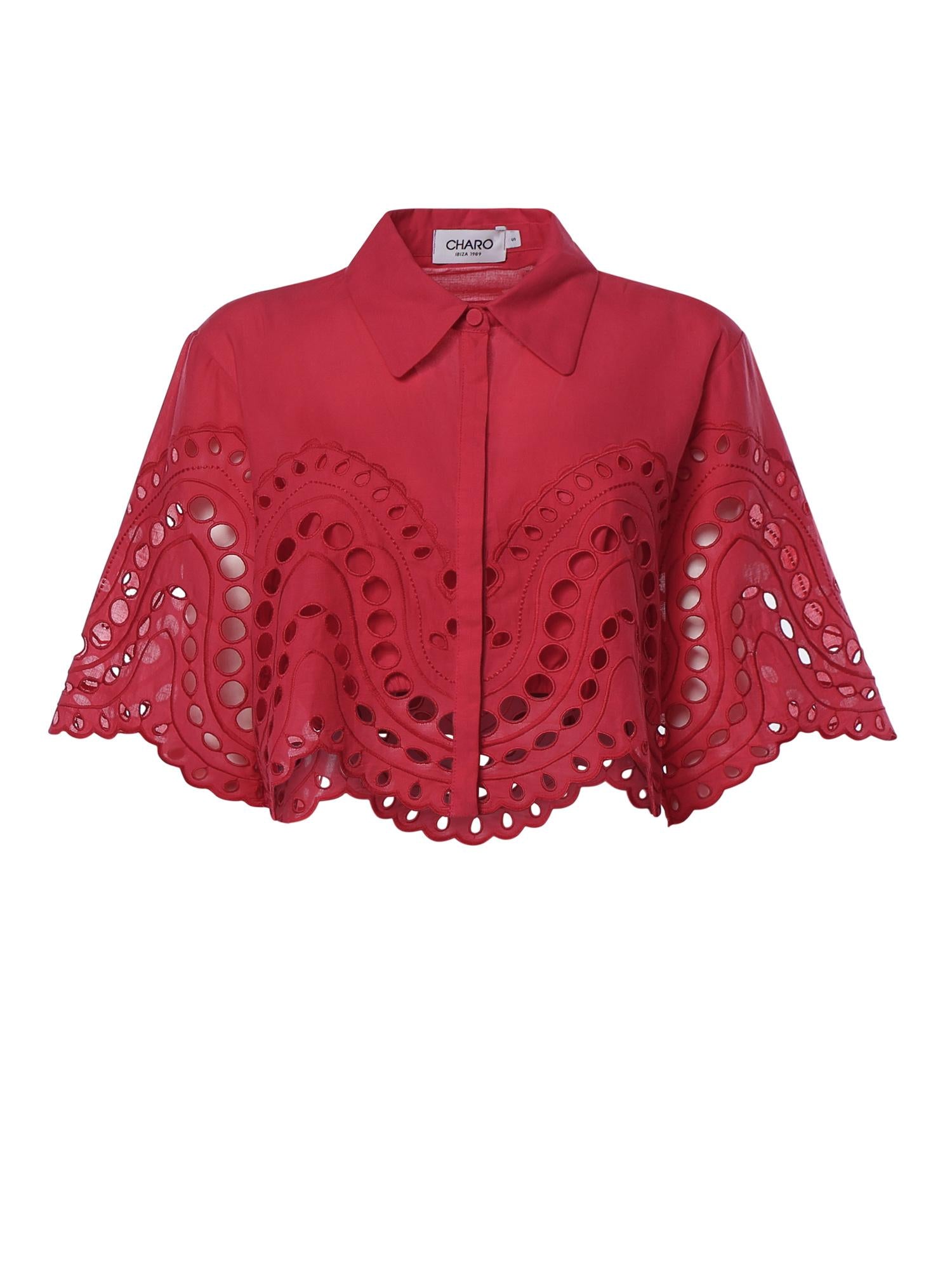 Camicia cropped Storm in cotone 263200 FUCHSIA CHARO RUIZ 