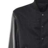 Bomber Varsity in nappa e tessuto VARSITY NAPPANERO GIULIANO GALIANO 