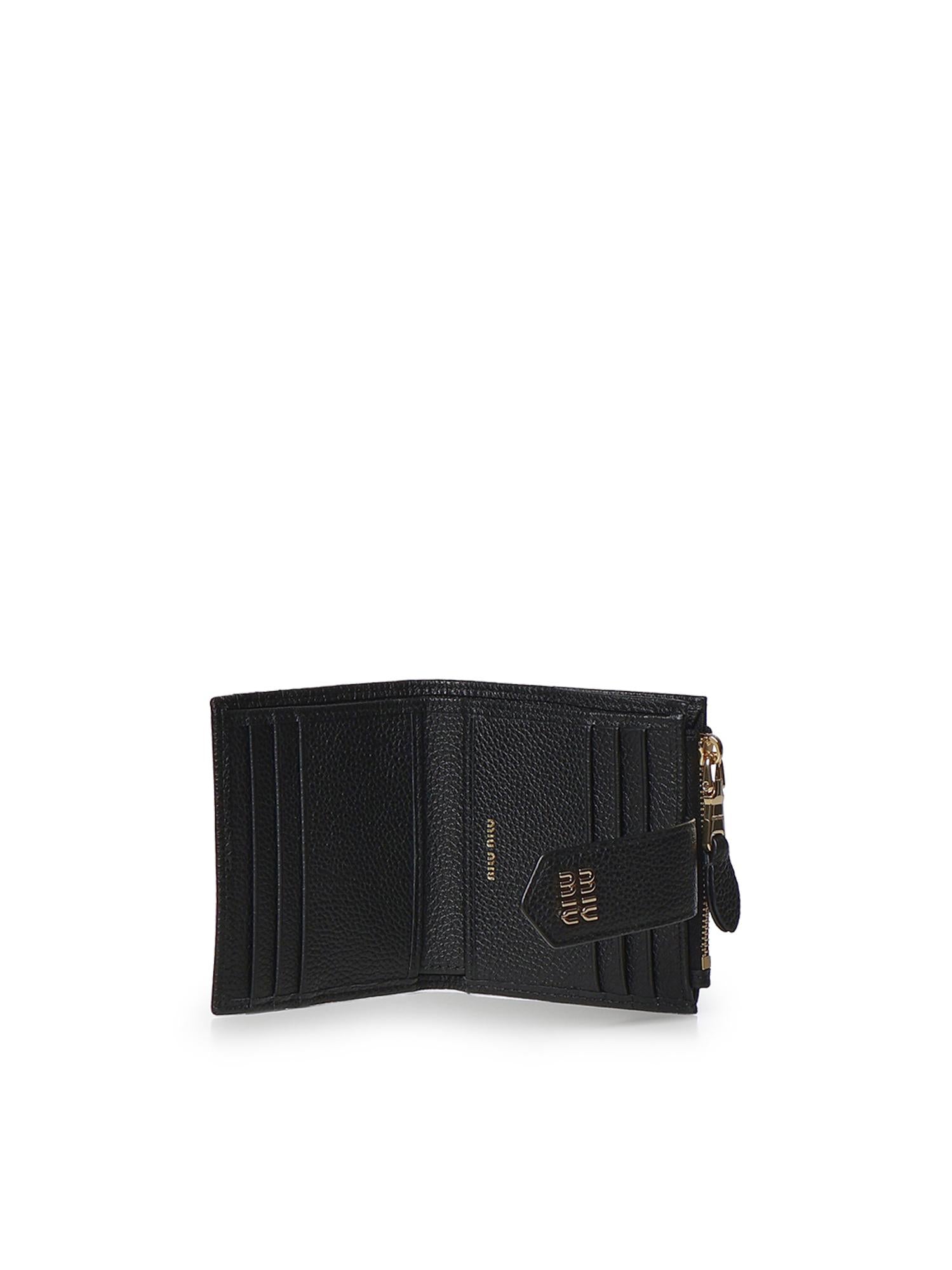 Portafoglio piccolo in pelle 5ML047 ADT7F0002 MIU MIU 