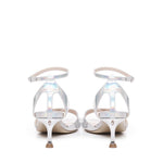 Sandali con tacco e cinturino<BR/> BENNY S2403 IRIDESILVER ALCHIMIA 