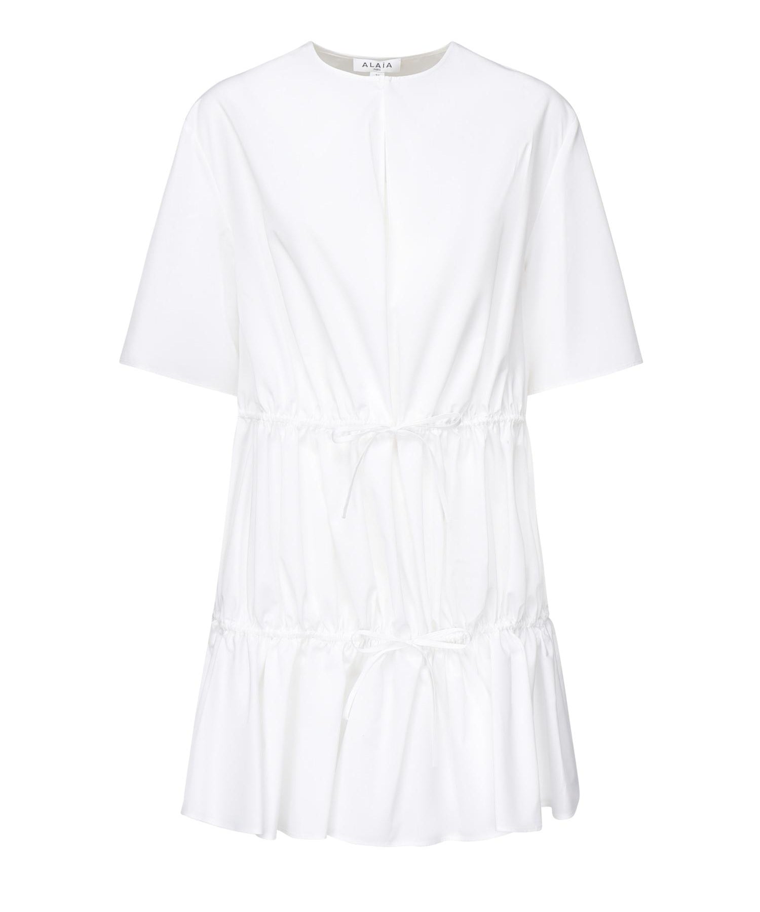 Abito t-shirt arricciato AA9R2659T611B 000 ALAIA 