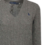 Maglia con scollo a V e logo<BR/> 211971866 500 POLO RALPH LAUREN 
