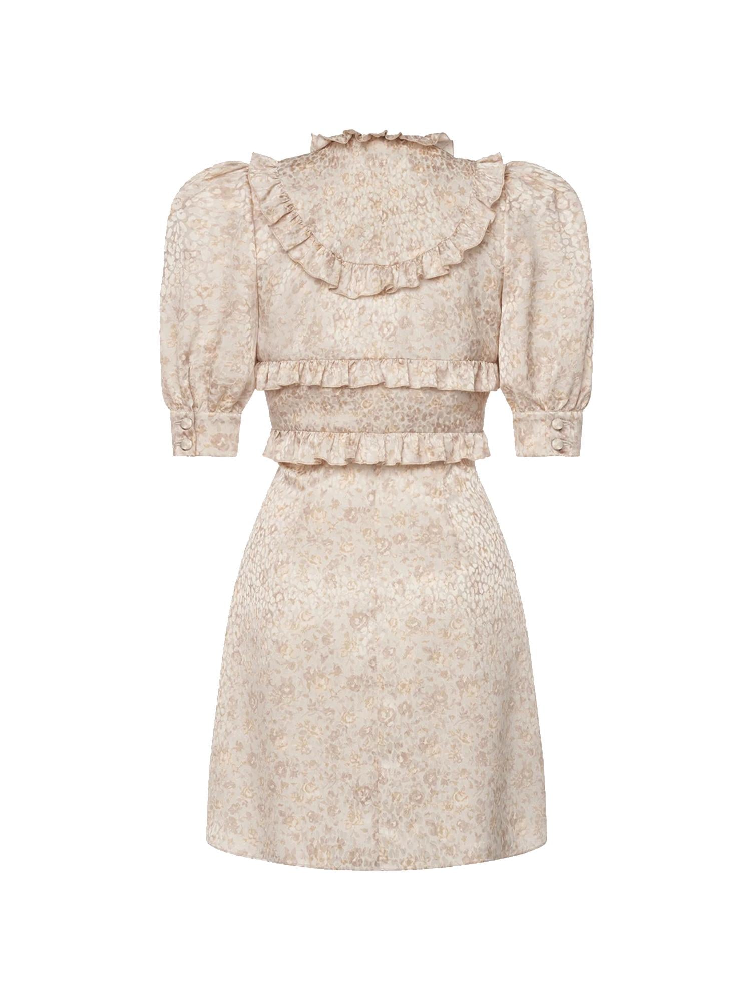 Mini abito in jacquard di seta stampata FABX4297F4670 1682 ALESSANDRA RICH 