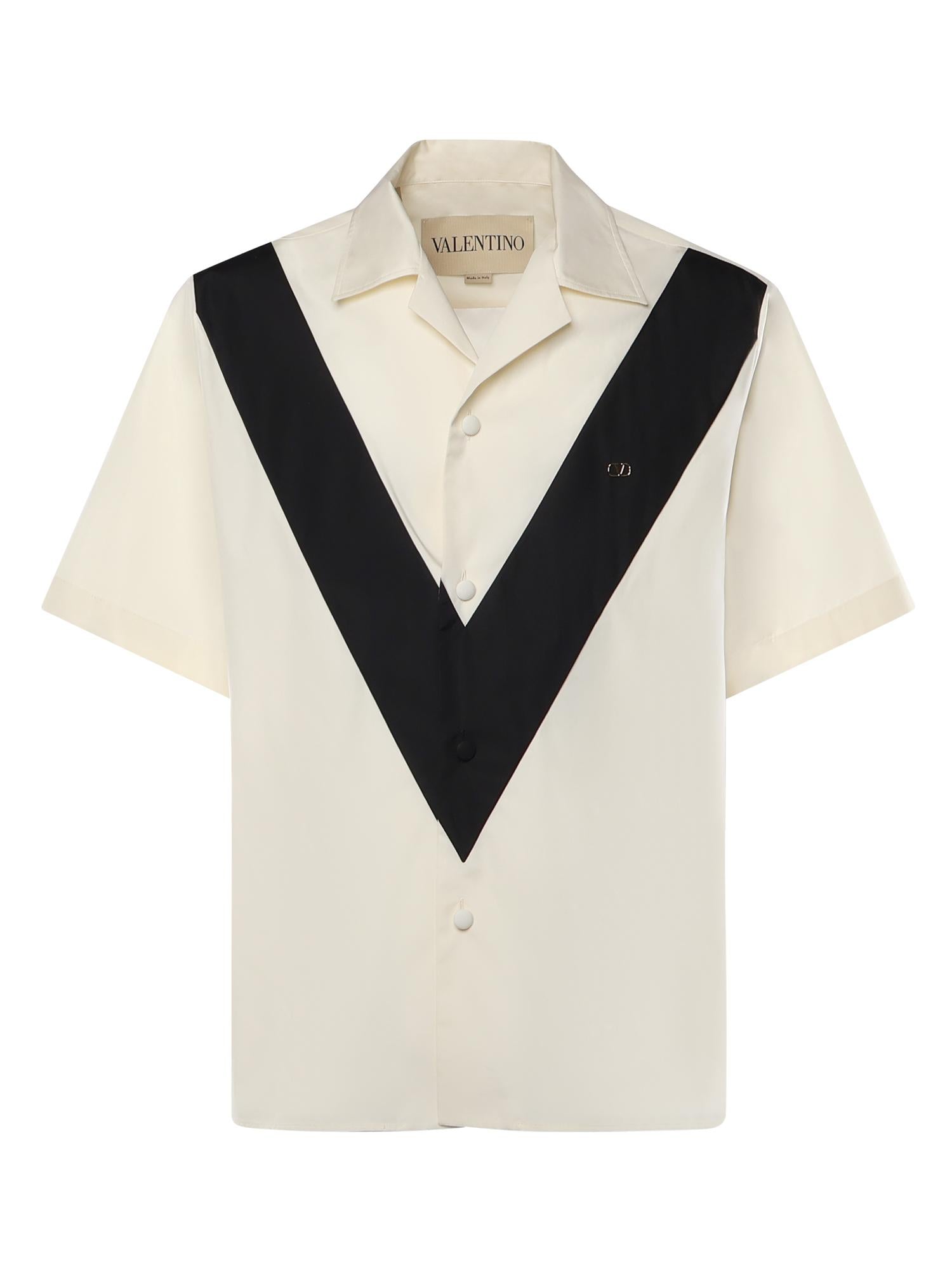 Camicia bowling in popeline di cotone 8V3AAV11 B570AN VALENTINO GARAVANI 