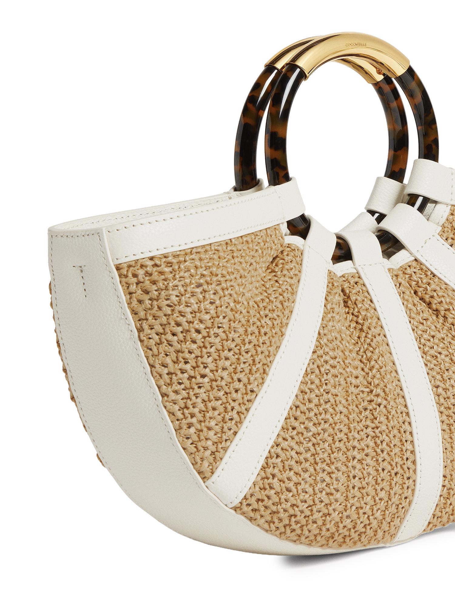 Borsa Shell in paglia e pelle E1U5D180101 392 COCCINELLE 