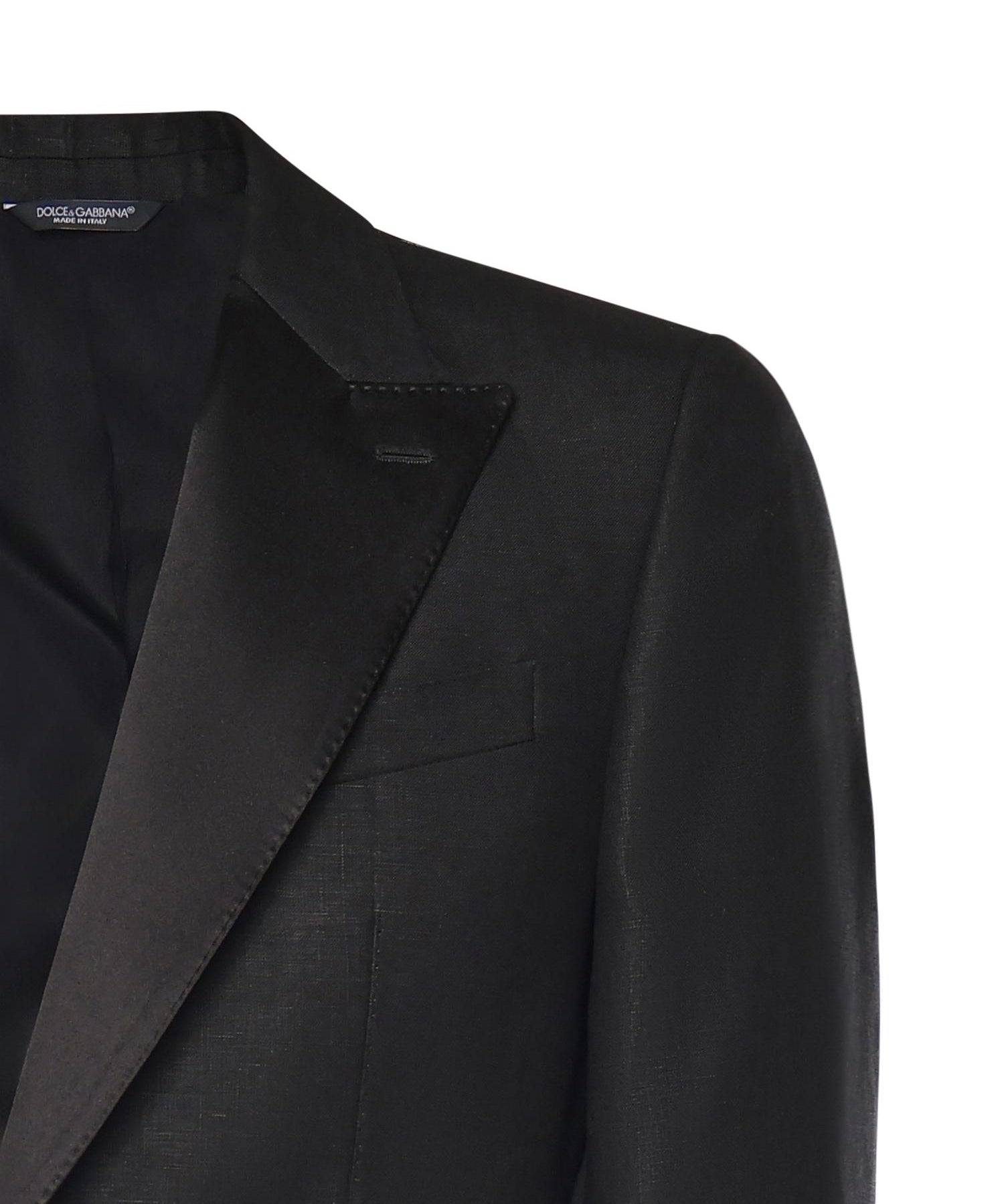 Abito monopetto in tela lino GK04IT FU4MCN0000 DOLCE & GABBANA 