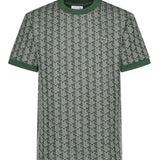T-shirt in jacquard con monogramma<BR/> TH1197 D1R LACOSTE 