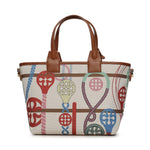 Borsa shopping Guenda con logo 73BS9MT01 GUENDAOFF WHITE/MULTICOLOR V° 73 