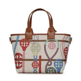 Borsa shopping Guenda con logo 73BS9MT01 GUENDAOFF WHITE/MULTICOLOR V° 73 