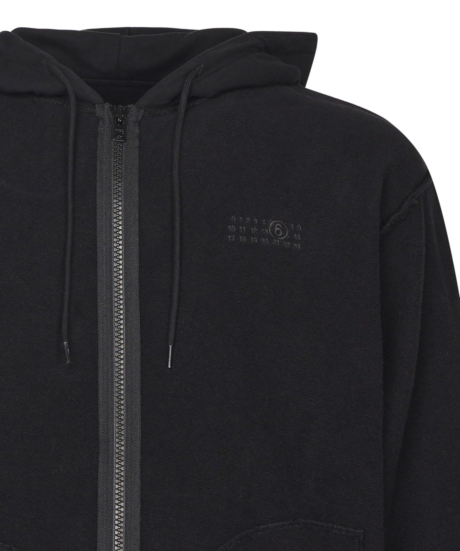 Felpa con zip e logo SH0HG0006 M25014900 MM6 Maison Margiela 