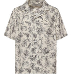 Camicia bowling in cotone con stampa GMP02655 P00233383259 GOLDEN GOOSE 