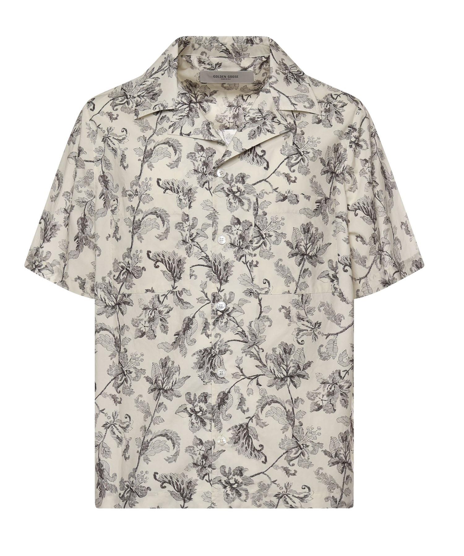 Camicia bowling in cotone con stampa GMP02655 P00233383259 GOLDEN GOOSE 