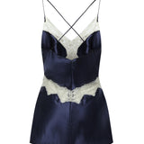 Top in raso con pizzo A08071627 1290 ALBERTA FERRETTI 