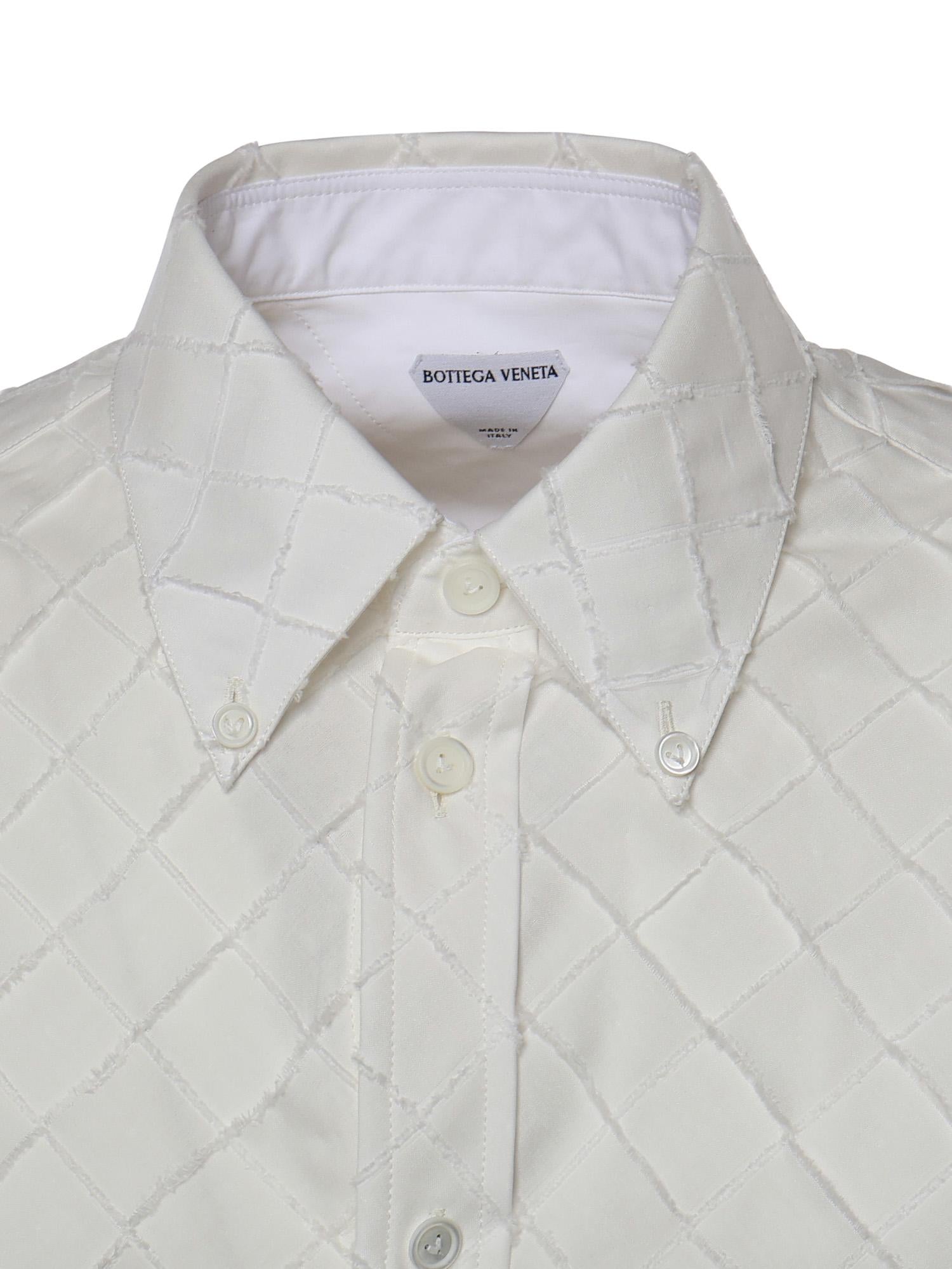 Camicia Intrecciato in popeline di cotone 852469 V6CX09107 BOTTEGA VENETA 