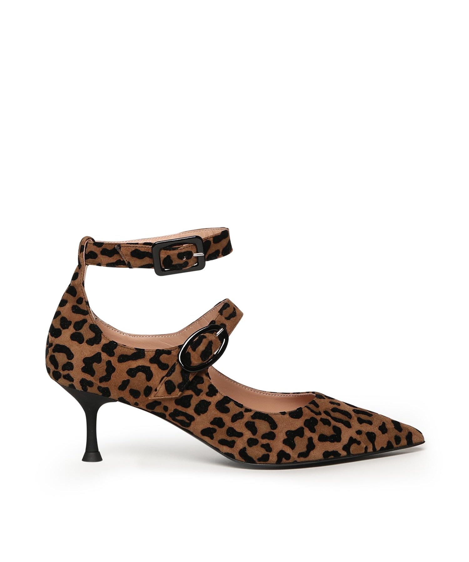 Pumps slingback Thalia in camoscio TALUCI LEOFLO BRANDY/VERLUX NERO GIULIANO GALIANO 