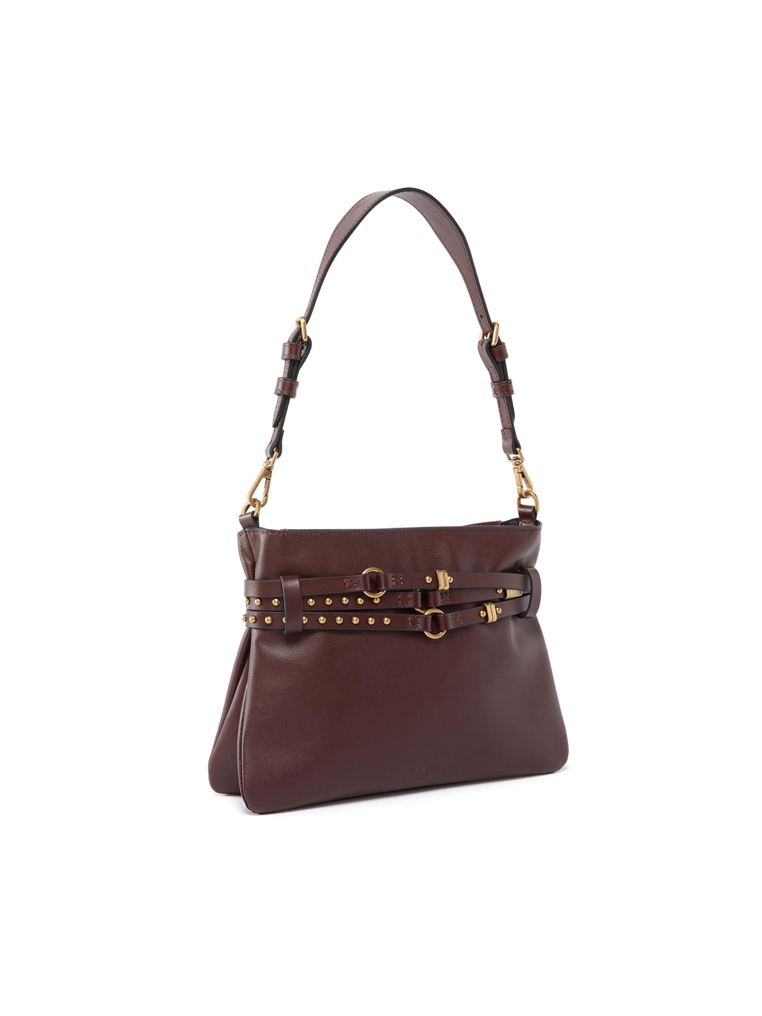 Borsa a spalla Belt Bag Mini in pelle 106177 A0QOR49Q PINKO 