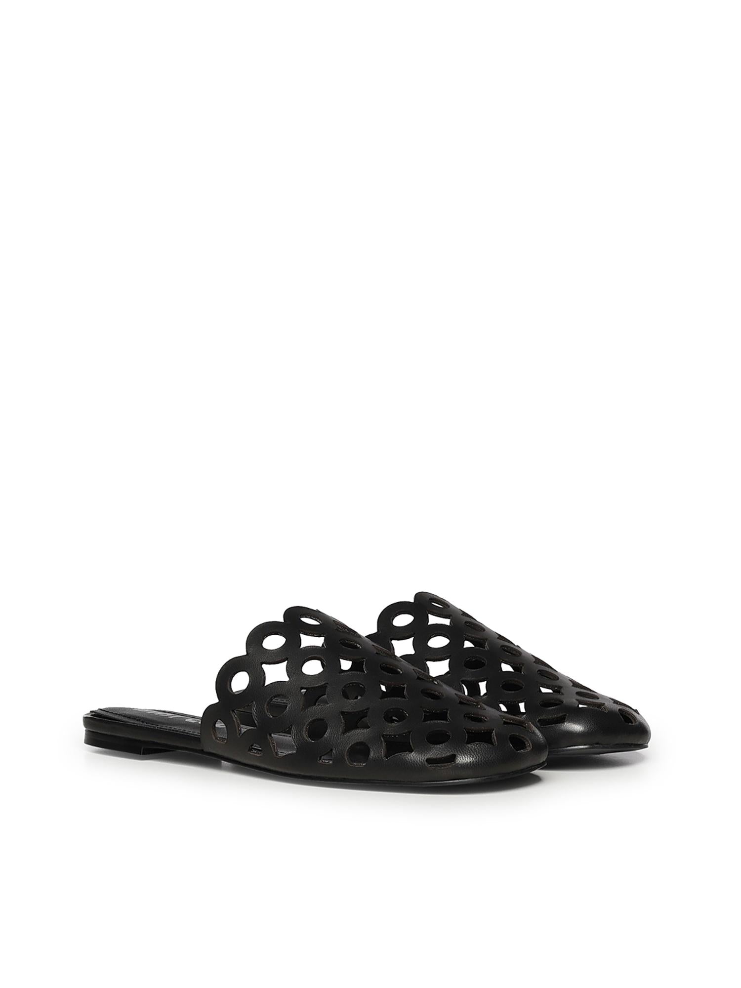 Mules Oribu in pelle 629Z10VK NEGRO BIBI LOU 