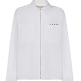 Camicia con zip in popeline di cotone CUMU0297P0 USCT88LOW01 MARNI 