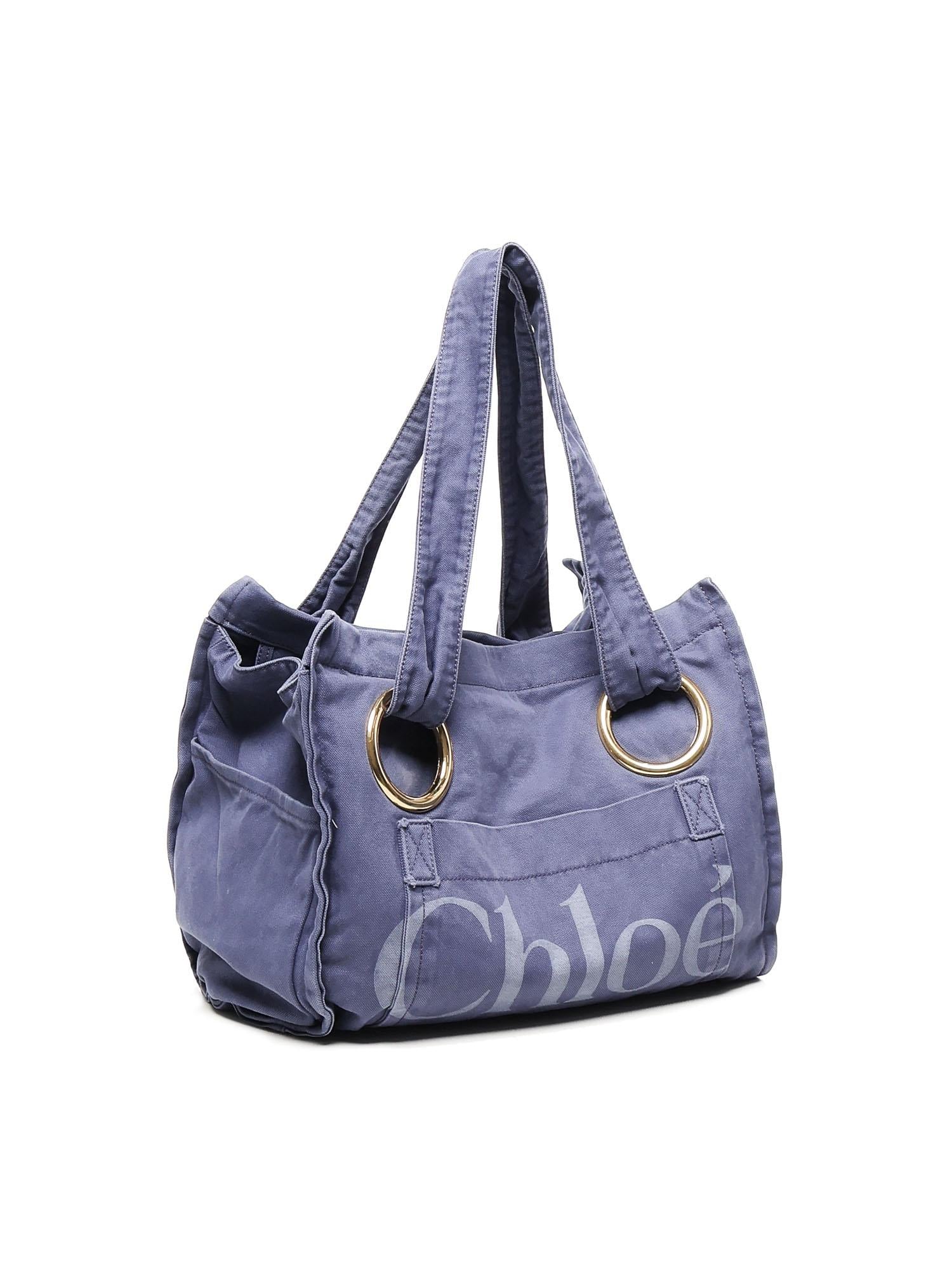 Tote bag Plage in cotone CHC25AS546P10 48B CHLOÉ 