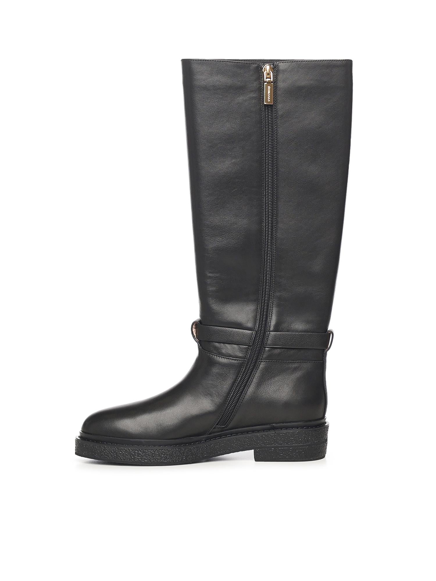 Stivali C-Saddle in pelle E4T7A150101 001 COCCINELLE 